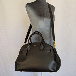 Coach Empire Carryall 35 Glovetanned Leather Black Large Satchel Shoulder Bag